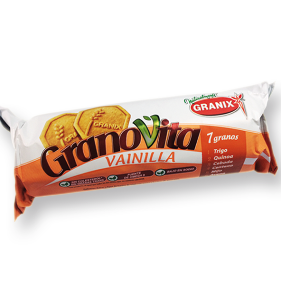 Galletitas Dulces Con 7 granos Sabor Vainilla x 140gr Granovita Granix