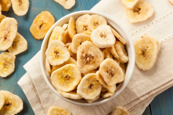 chips de bananas deshidratadas 100gr