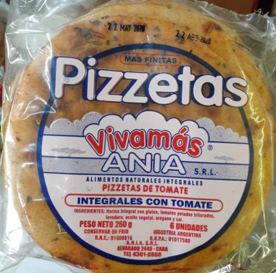Pizzetas Integrales Con Tomate x 6u Vivamas