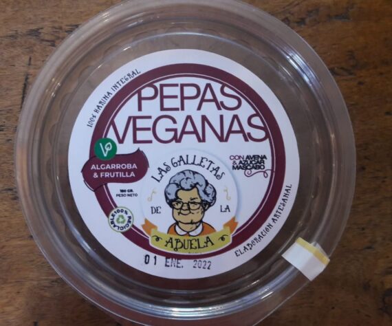 Pepas Veganas de Algarroba y Frutilla Las Galletas de la Abuela x 180gr
