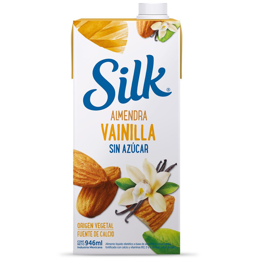 Leche de Almendras Vainilla Sin Endulzar Silk 946ml