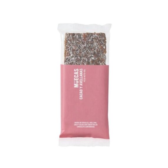 Barrita de cereal cacao, avellanas y coco Muecas