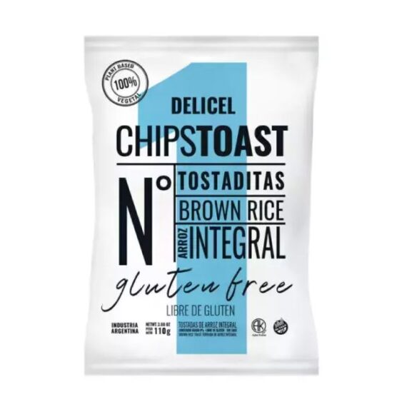 Tostaditas de Arroz Integral Sin TACC 110gr Delicel