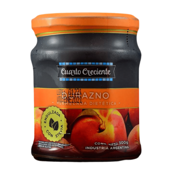 Mermelada Durazno Con Stevia x 280gr Cuarto Creciente