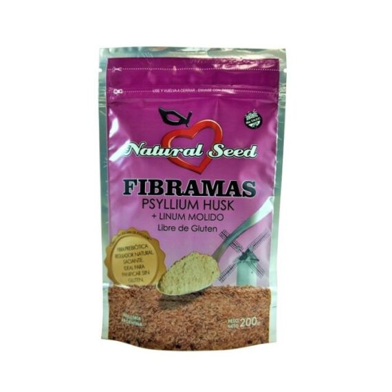 Fibramas (Psyllium + linum) Natural Seed 200gr - Imagen 2