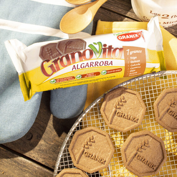 Galletitas Dulces Con 7 granos Sabor Algarroba x 140gr Granovita Granix
