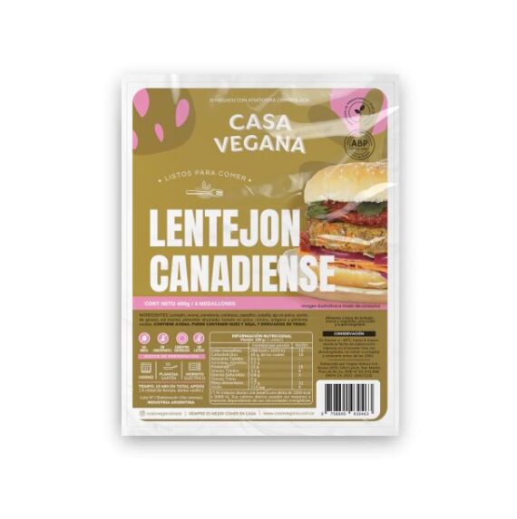 Hamburguesas Lentejon Canadiense Casa Vegana x 480 g