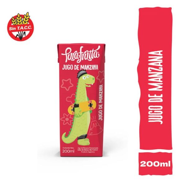 Jugo 100% Exprimido Manzana Roja x 250ml Pura Frutta