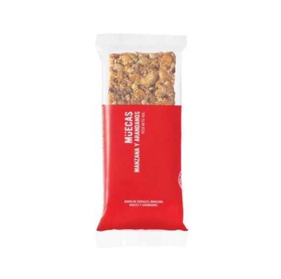 Barrita de cereal manzana, nueces y arandanos Muecas