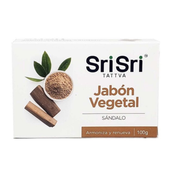 Jabon Ayurvédico Vegetal Sándalo Sri Sri 100gr