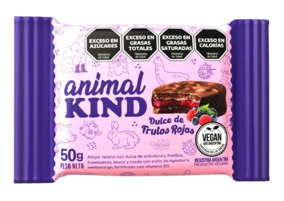 Alfajor Vegano Con Dulce de Frutos Rojos Animal Kind