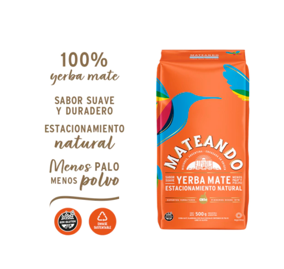 Yerba Mate Sabor Suave Mateando CBSe x 500gr