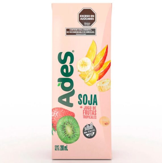 Bebida de Soja + Jugo de Frutas Tropicales x 200cc Ades