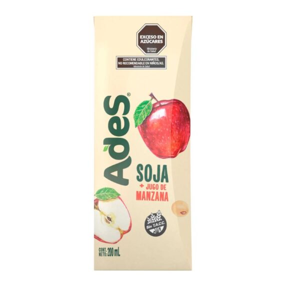 Bebida de Soja + Jugo de Manzana x 200cc Ades