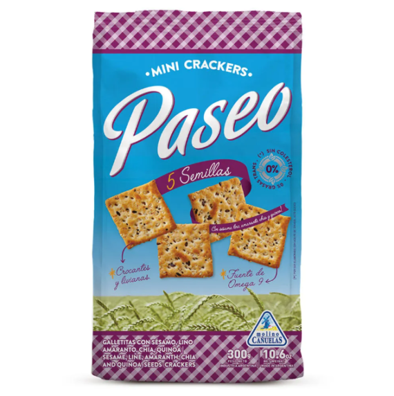 Mini Crackers 5 Semillas x 300gr Paseo