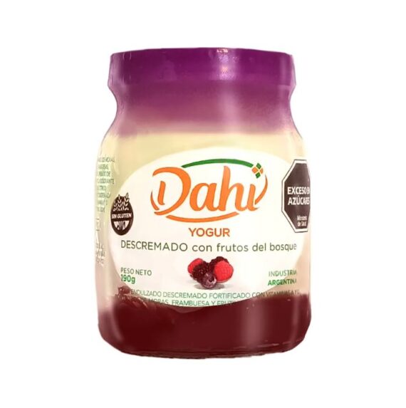 Yogurt Descremado Con Frutos Del bosque x 190gr Dahi