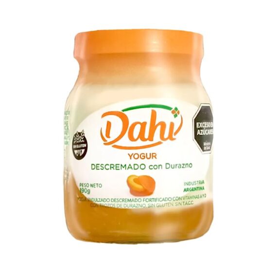 Yogurt Descremado Con Durazno x 190gr Dahi