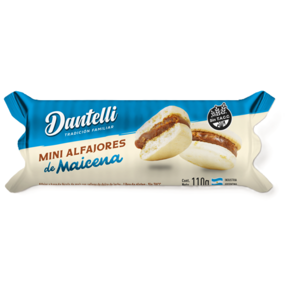 Alfajorcitos de Maicena Con Dulce de Leche Dantelli