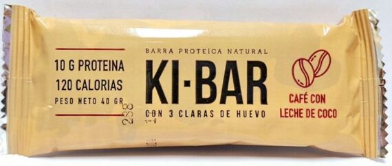 Barrita Proteica Sabor Cafe Con Leche de Coco x 40gr Ki-Bar