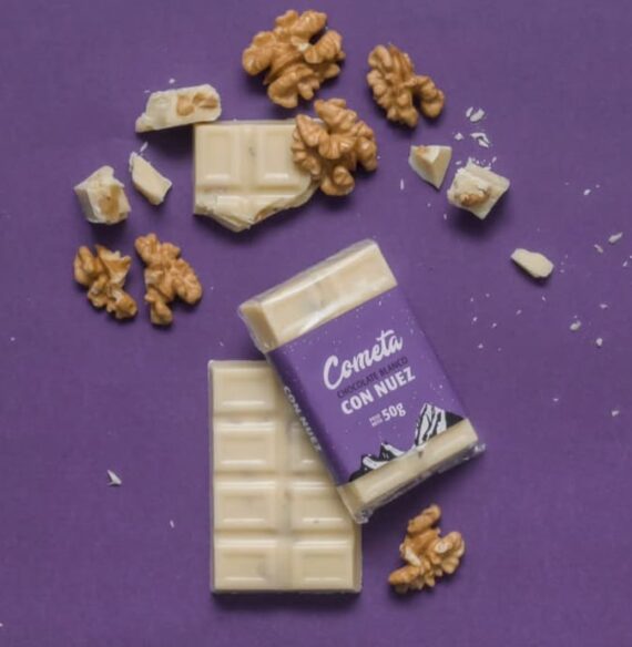Chocolate Blanco Con Trozos de Nuez x 50gr Cometa