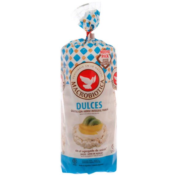 Galletas de arroz macrobioticas dulces (celeste) Cerealko x 102 gr.
