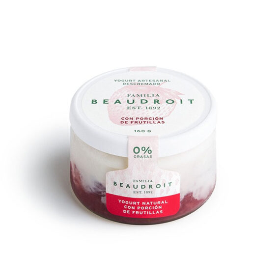 Beaudroit yogurt descremado frutilla x 160 gr