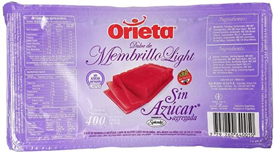 Dulce de Membrillo sin azucar x 400gr. Orieta
