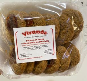 Pepas de Avena integral  y membrillo Vivamas x250gr
