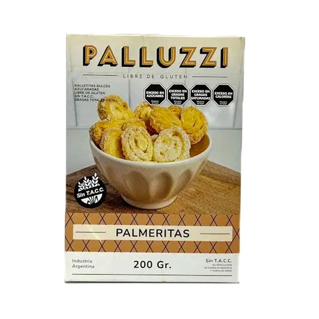Palmeritas Sin TACC x 200gr Palluzzi